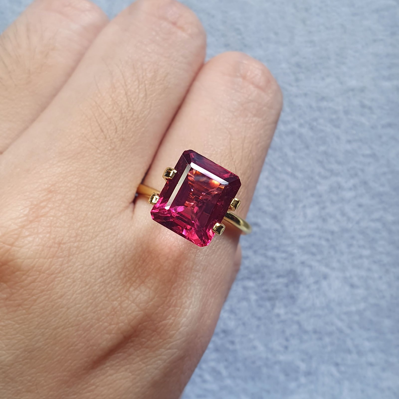 Rubellite Tourmaline Emerald Cut 5.51CT G258