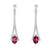 Betty Drop Down Earrings - Pink Oval W111
