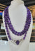 Deep Purple Brazilian Amethyst 3 Chains Beads G335