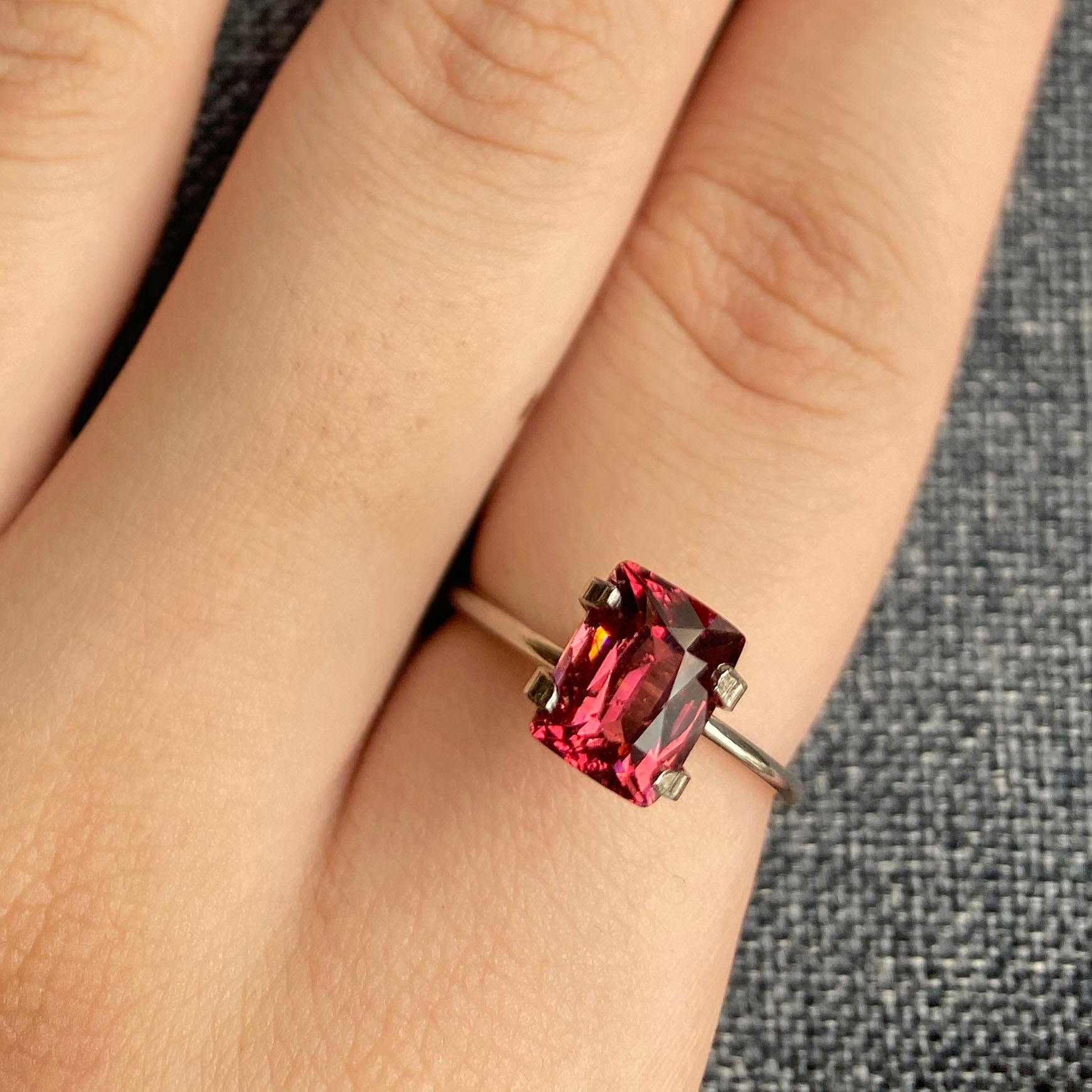 Padparadscha Sapphire Unheated Rectangle 2.63CT G365