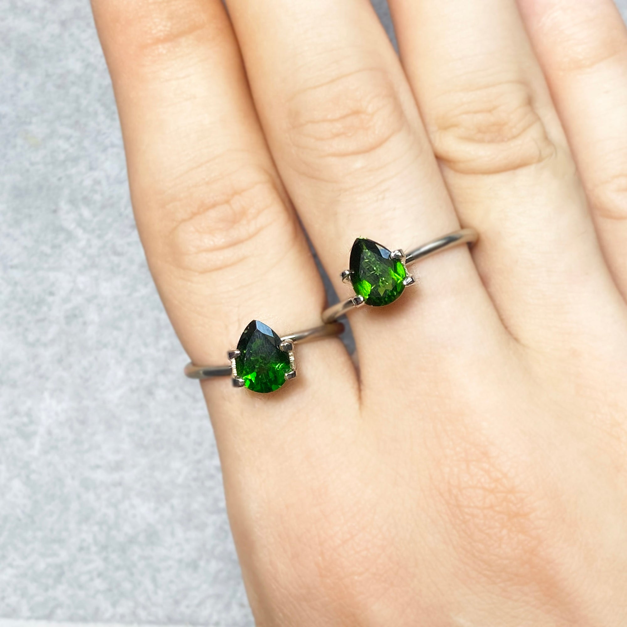 Diopside Forest Green Pear Pair 1.3CT G369
