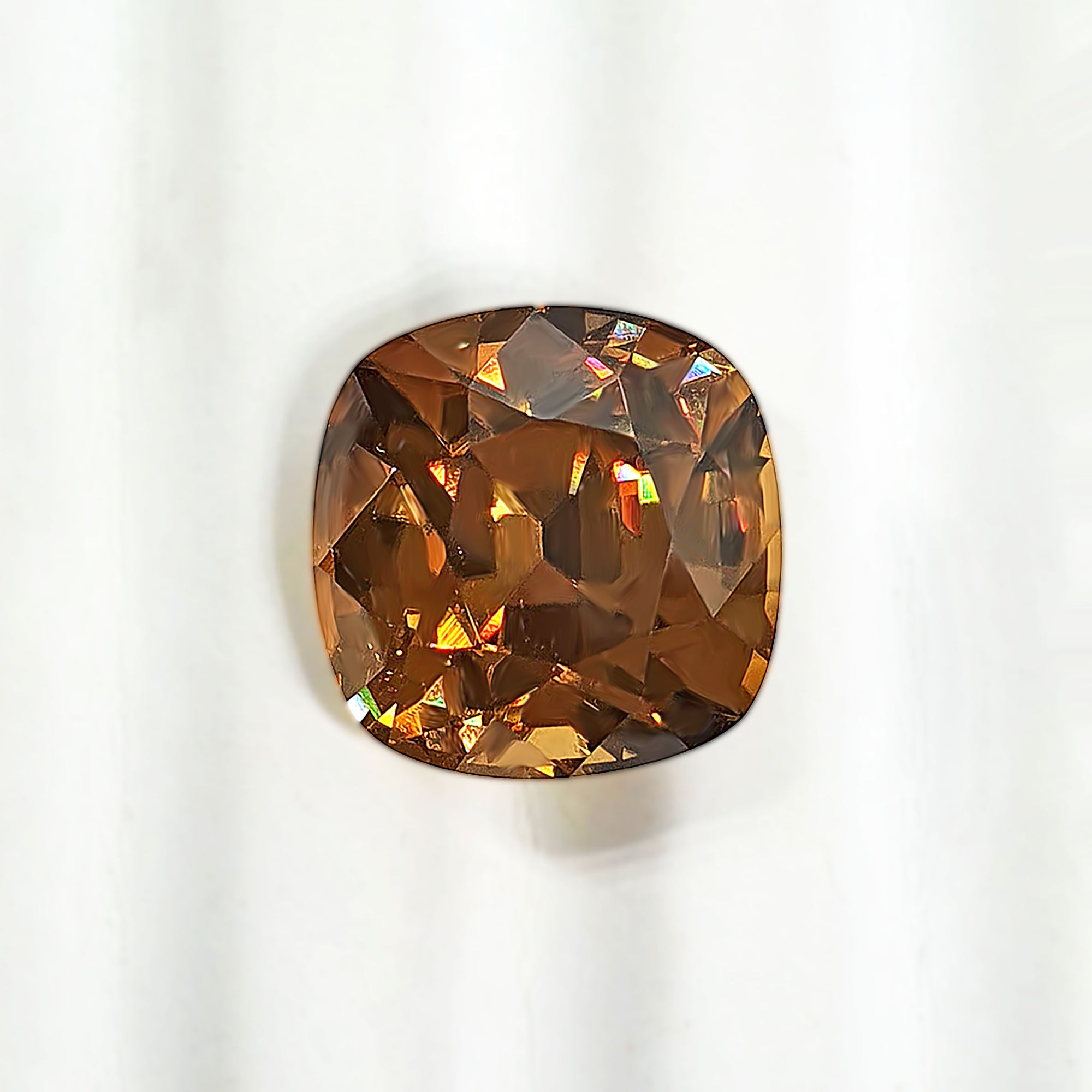 Golden Brown Zircon Cushion Mixed Cut 17.66CT G371