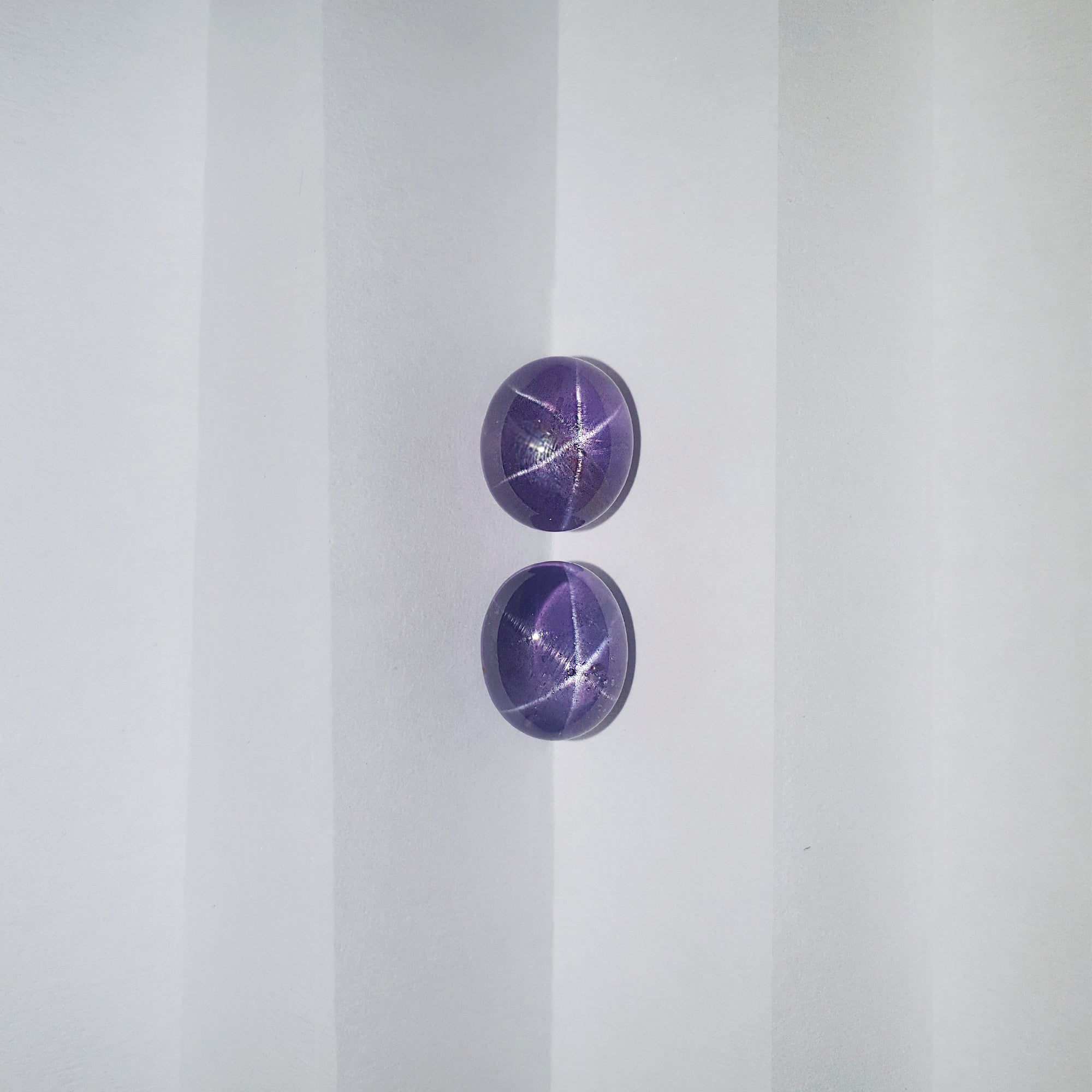 Unheated Purple Star Sapphire Pair 16.87CT G383