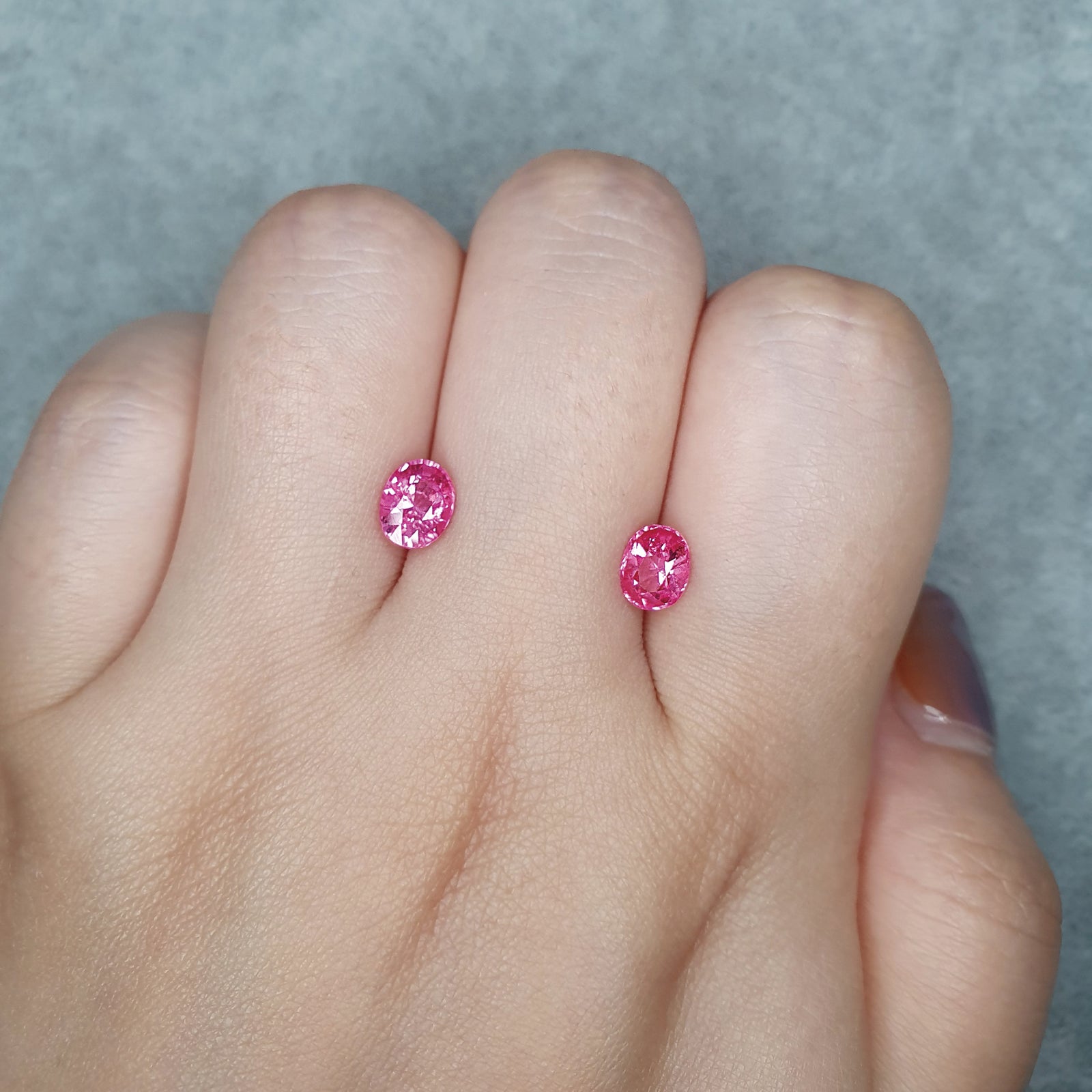 Mahenge Pink Spinel Oval Pair 1.78CT G387