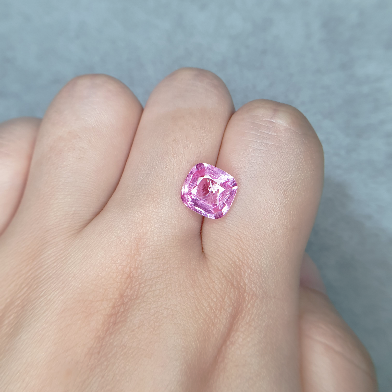 Burmese Unheated Pink Sapphire Cushion 3.88CT G395