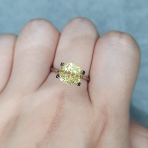 Burmese Unheated Yellow Sapphire Cushion 3.89CT G398