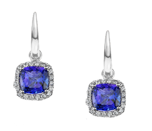 CHANDY HALO TANZANITE EARRINGS W119