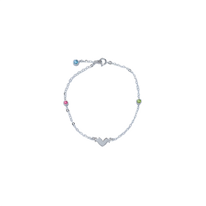 Huni Heart Charm Gemstone Bracelet 2021-183