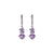 Iguni Multi-Stone Dangling Earrings - Pink Cushion W081