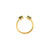 Jados Double Gemstones Open Ring - Green Pear 2022-047
