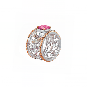 Jaslie Floral Gemstone Ring - Pink Princess 2022-073