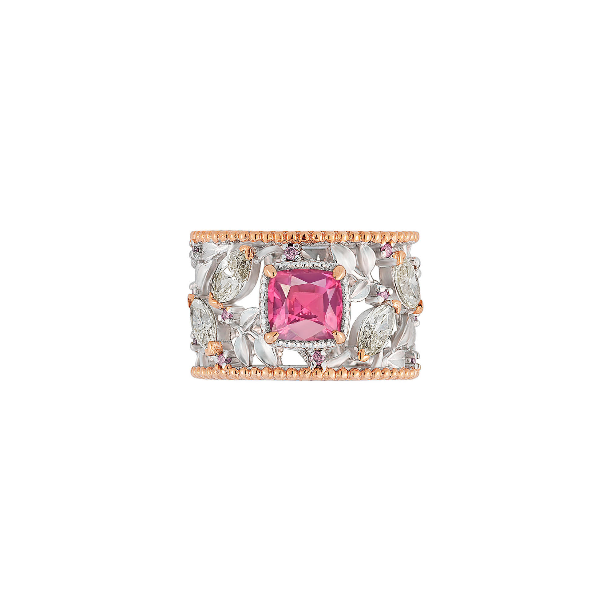 Jaslie Floral Gemstone Ring - Pink Princess 2022-073