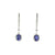 Jeso Oval Halo Drop Down Earrings - Tanzanite Oval 2018-128