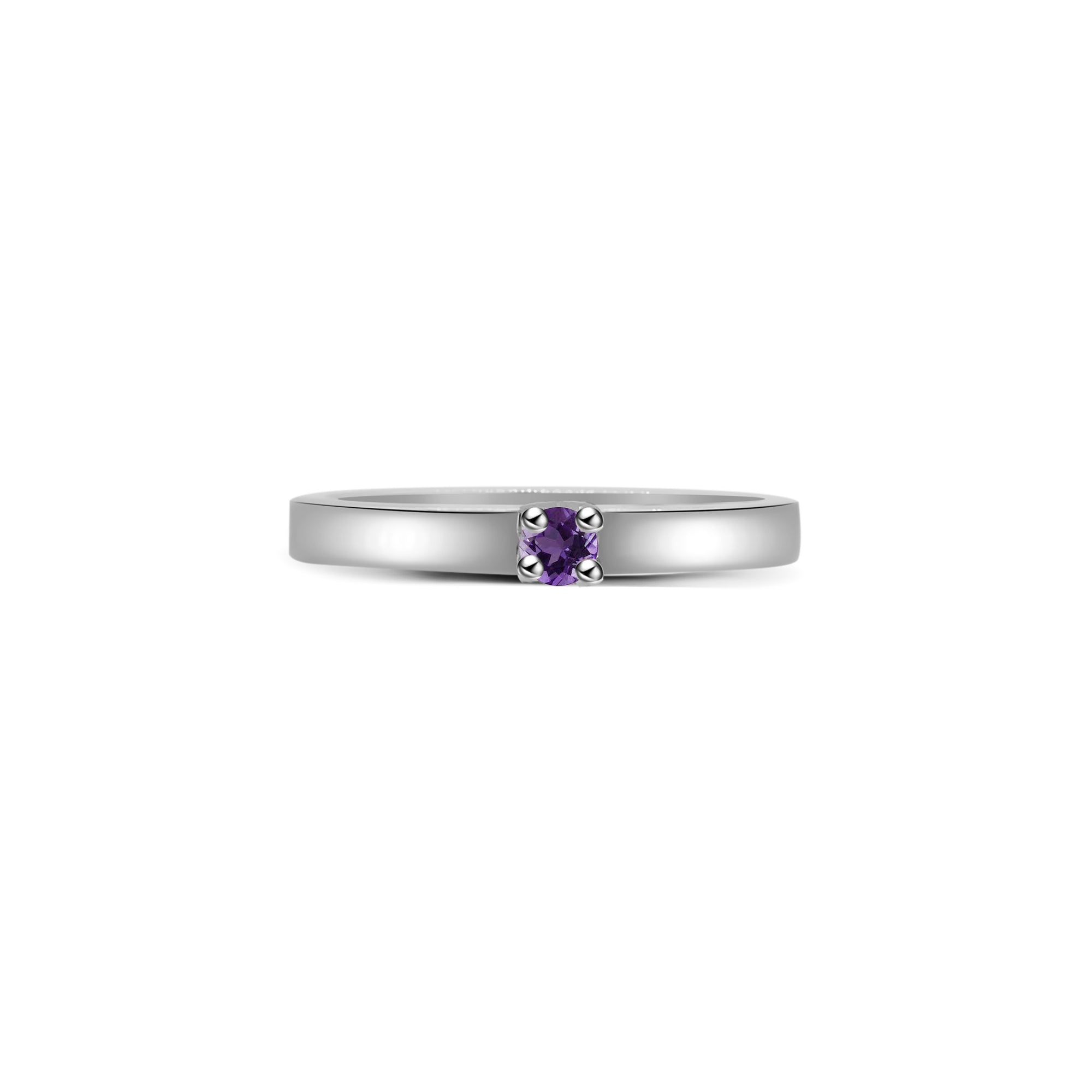 Josha Stackable Solitaire Band - Semi Precious Round 2021-015