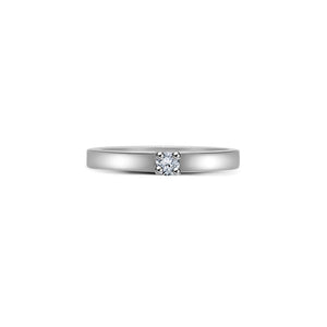 Josha Stackable Solitaire Band - White Round 2021-015