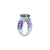 Joycio Contemporary Gemstone Cocktail Ring - Electric Blue Oval W204