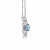Joycio Contemporary Gemstone Halo Pendant - Electric Blue Oval W205