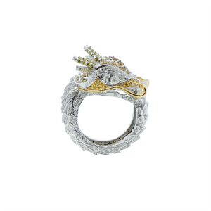 Kedro Full Diamonds Dragon Wrap Around Ring W201