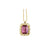 Kelvio Octagonal Gemstone Pendant - Pink Baguette 2021-002