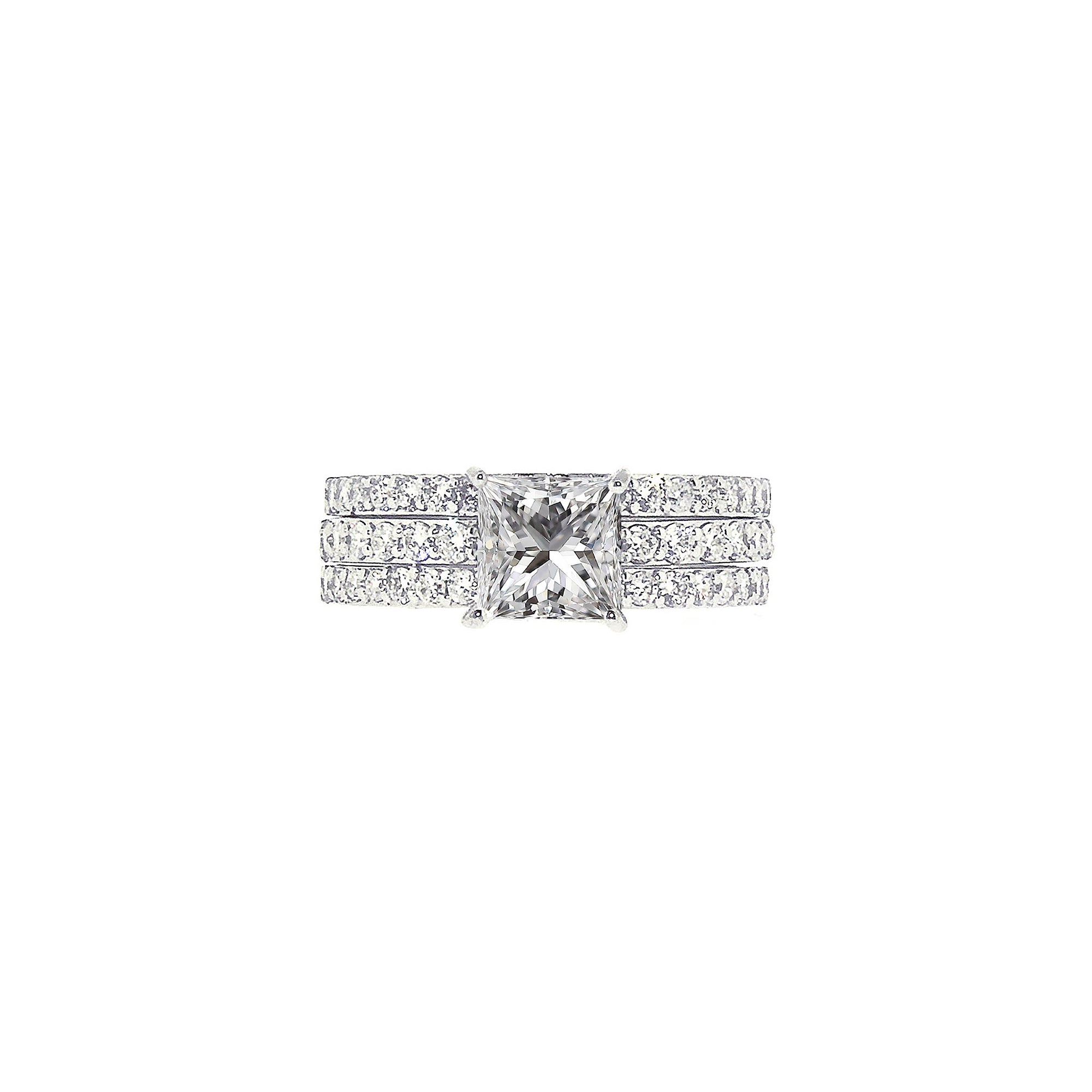 Kerangie Puzzle Set 0.3CT-1.5CT - Princess Cut Solitaire Ring + L-EXO Outer Band 2019-11