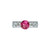 Keroyale Full Diamonds Gemstone Ring - Pink Round W209