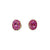 Lilios Detachable Halo Earrings Set - Pink Oval 2021-074