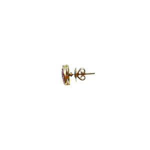 Lilios Detachable Halo Earrings Set - Pink Oval 2021-074
