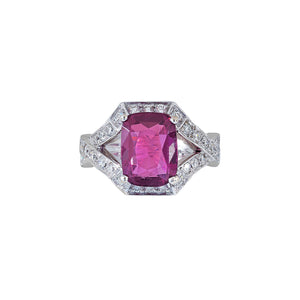 Lintaz Gemstone Ring - Pink Long Cushion 2021-044