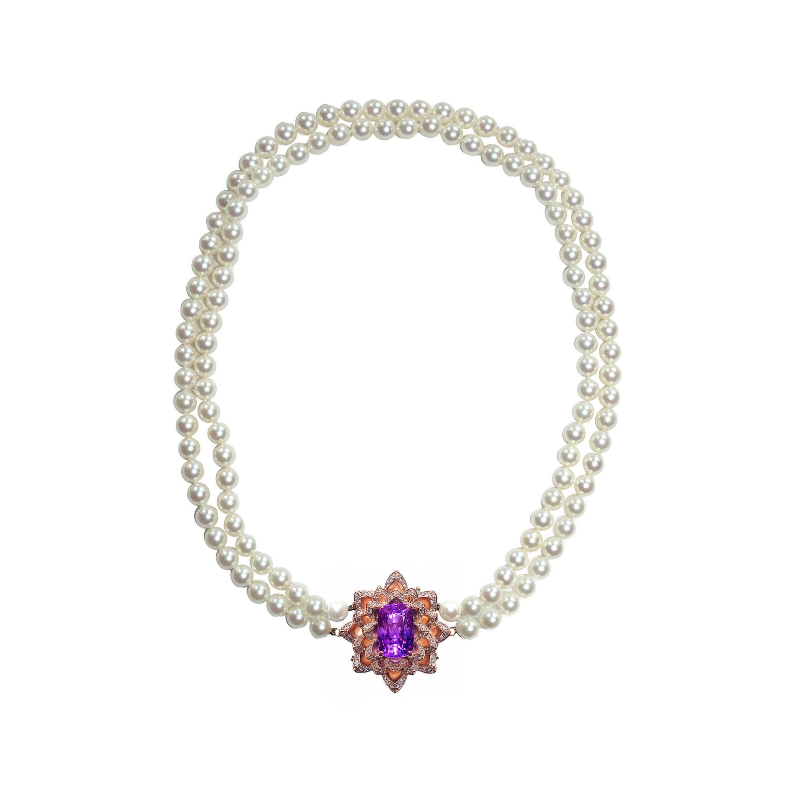 Lotusa Gemstone Interchangeable Pendant - Purple Long Cushion 2021-221