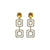 Aura Detachable Double Halo Earrings - Yellow Oval M012 2019-047