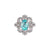 Ternary Paraiba Tourmaline Halo Ring - M023-14