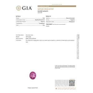 Pink Sapphire 3.07CT Oval GIA M288