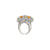 Lavie Purple & Brown Jade Diamonds Halo Cocktail Ring M410