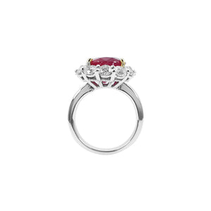 Ruba Winza Ruby Halo Ring 6.63CT M414