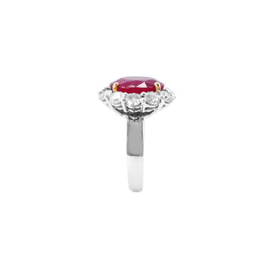 Ruba Winza Ruby Halo Ring 6.63CT M414