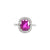 Rose 2.54CT Unheated Pink Sapphire Halo Ring M416