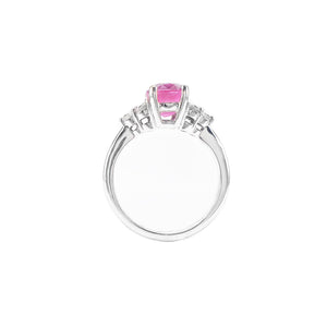 Nurja 2.14CT Unheated Pink Sapphire Three Stone Ring M417