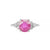 Nurja 2.14CT Unheated Pink Sapphire Three Stone Ring M417