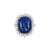 Unheated 13.52CT Blue Sapphire Halo Ring M436 AU425