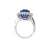Unheated 13.52CT Blue Sapphire Halo Ring M436 AU425