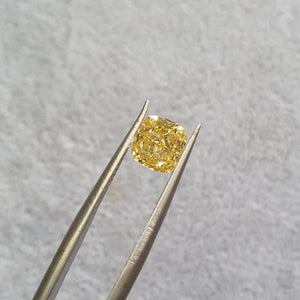 Natural Fancy Intense Orangy Yellow Cushion 1.51CT Diamond GIA Certified M464