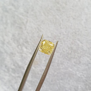 Natural Fancy Yellow Cushion 1.51CT Diamond GIA Certified M466