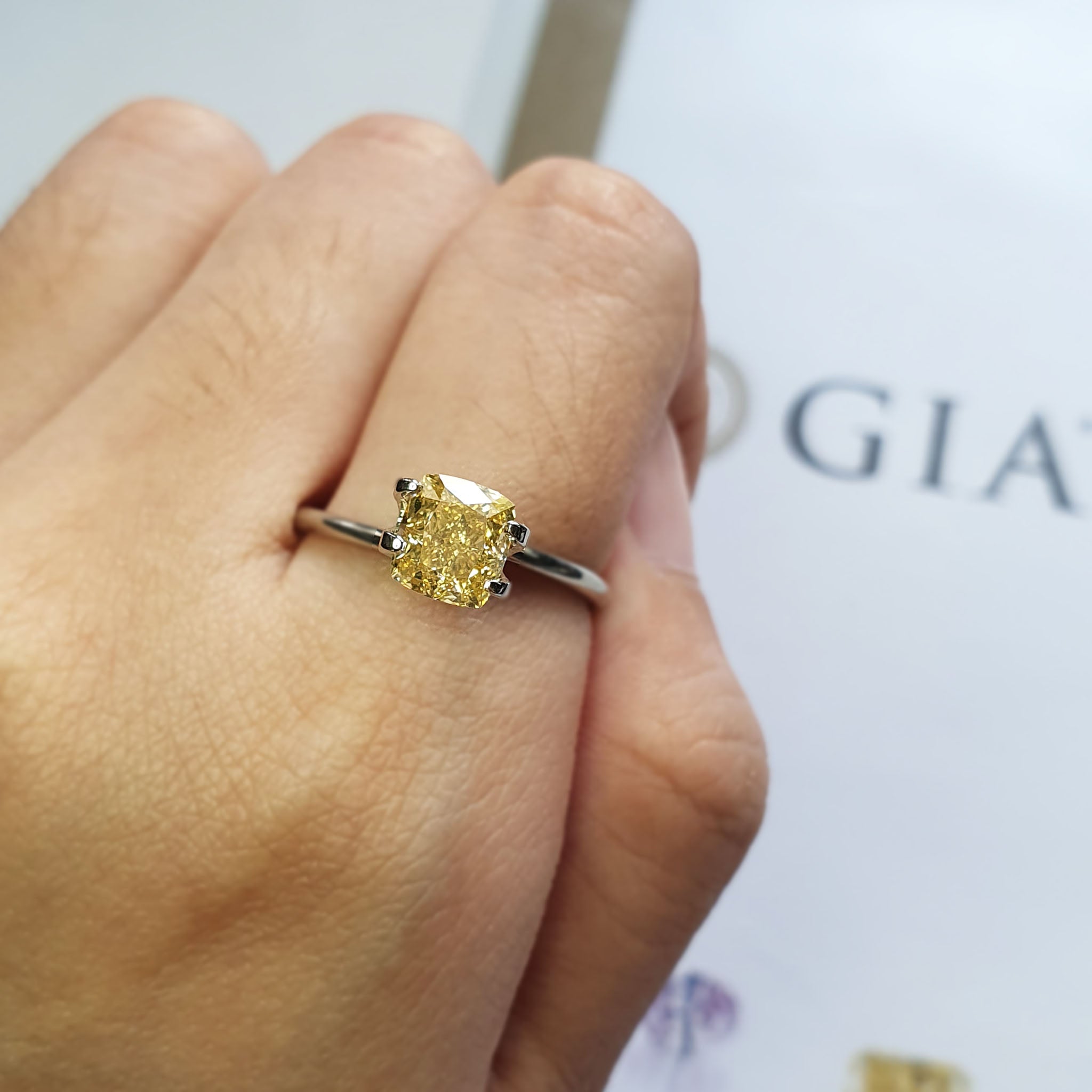 1.5 carat fancy yellow diamond Clearance