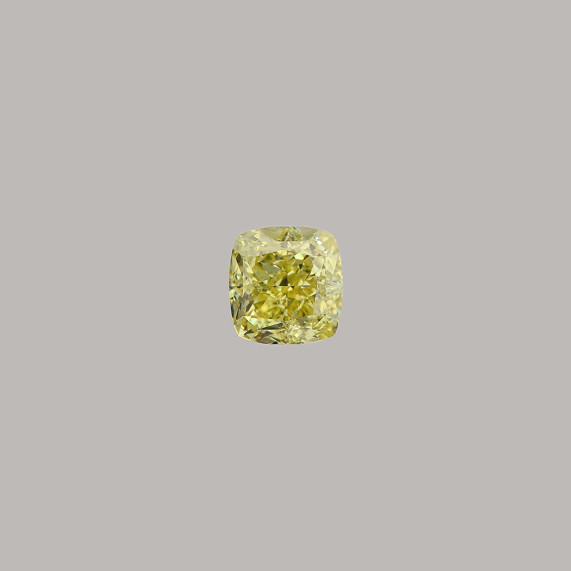 Natural Fancy Intense Yellow Cushion 3CT Diamond GIA Certified M494