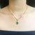 Lenora Jade Mix Tapered Baguette and Round Halo Pendant M513