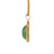 Lenora Jade Mix Tapered Baguette and Round Halo Pendant M513