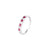 Judy Ruby Mix Square and Round Half Eternity Ring M519