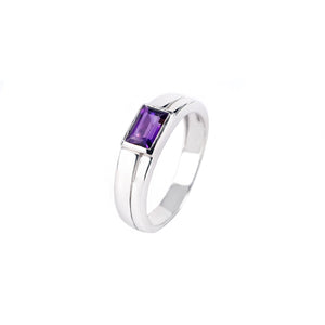 Judd Amethyst Gemstone Men's Ring - Purple Baguette M520