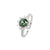 Ruba Green Sapphire Round Halo Ring M650