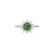 Ruba Green Sapphire Round Halo Ring M650